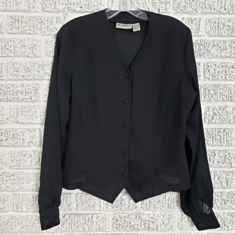 90's Vintage Mix It Black Crop Top